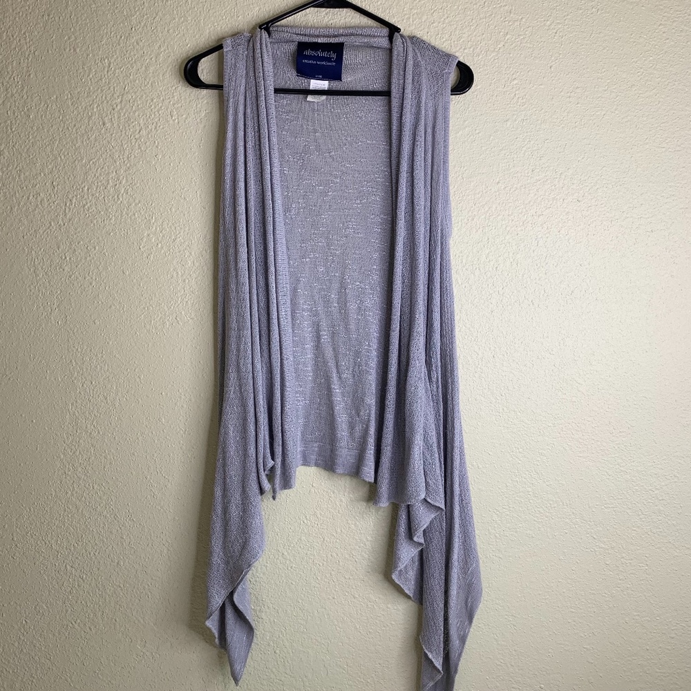 Absolutely Creative Worldwide Rayon Gray Vest